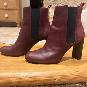 Boden Wine Heeled Boots